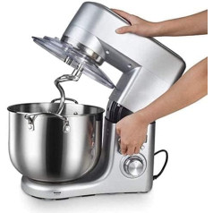 Müller Koch MK-6043 Dough Kneading Machine 10 L Kneading Machine Food Processor 6 Speeds Pulse Setting, LED Display K Beater, Dough Hook, Whisk + Bowl for Kitchen Baking Cake