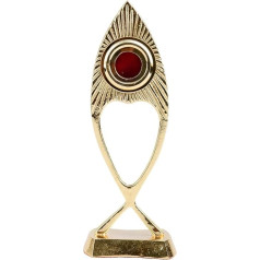 NKlaus Luna 3310 Reliquary Fish Shape Brass Gold-Plated Monstrand, House Altar, Diameter 3.8 cm, Opening at the Back, Handmade, Brass