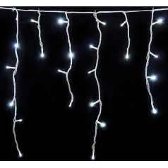 Gartenpirat Ice Rain LED Fairy Lights, 24 m, 960 LEDs, Cool White, Christmas Lighting, Timer, Outdoor/Indoor Use