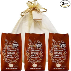 GUSTONE. One&Only Pure Chocolate Powder 3 x 1000g Bag Gift Set