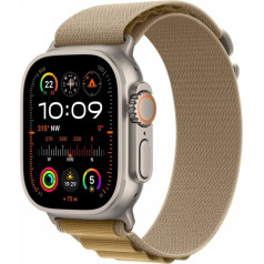 Pulkstenis ultra 2 gps + mobilais, 49 mm titāna apvalks dabīgā krāsā ar alpine s joslu bēšā krāsā