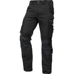 PUMA Workwear Precision X Work Trousers for Reduced Sizes, Premium Trousers for Men, with Many Pockets and Reinforced Knee Areas, for Crafts, Production and Construction, black/black