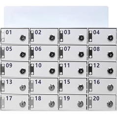 XFQZJG Handy-Schließfach mit Türschlössern und Schlüsseln, 25 Bits, an der Wand montierte tragbare Personalschließfächer, Handy-Safe für Schulen, Klassenzimmer-Management-Tools für Lehrer verbessern