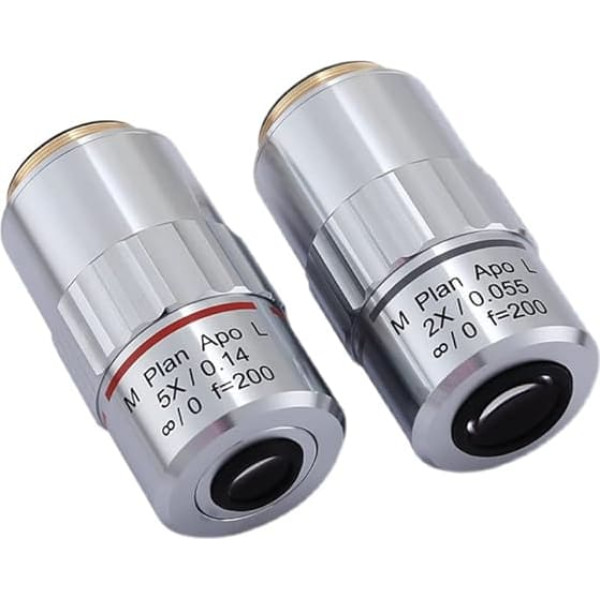 Microscope Accessories 2x5x10x20x50x M Long Working Distance Metallographic Apochromatic Infinity Microscope Objective Lens Durability and Reliable Performance (2x)