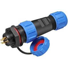 YJUHADWPBZ Waterproof Connector IP68 LED Strip Connector and Sockets SP17 Male & Female Electrical Wire Connector 2/3/4/5/7/9/10 pin(9P)