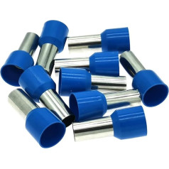 GYQYJPFZM Tube Insutated Cord End Copper Crimp Terminals Wire Connector E35-16~E95-25 Cable Ferrules VE 2-3/0 AWG 100/50/25Pcs(Blue,E35-25 (100pcs))