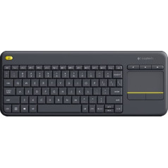 Tastatūra k400 plus bezvadu touch melna