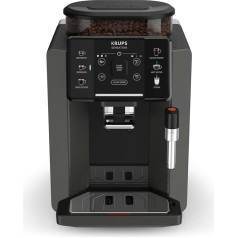 Krups Sensation EA910810 Fully Automatic Coffee Machine, Milk Foam Nozzle, 5 Drinks, Filter Coffee Function, 2 Cup Function, Coffee Machine, Black