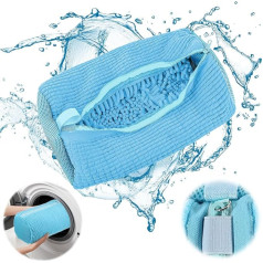 Shoe Wash Bag Washing Machine 1 Piece Shoe Bag Washing Machine Reusable Wash Bag Shoes Washing Machine Shoe Bag Multi Washing Bag for Trainers Mesh Shoes (Blue)