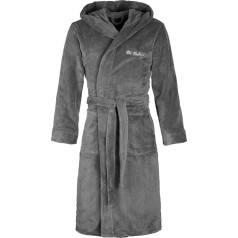 Di Vadini Florenz Unisex Bathrobe with Hood, Fluffy Dressing Gown, Sleepwear Made of Elegant Microfibre, Oeko-Tex Standard 100, Kimono with Choice of Colours and Sizes, XXS–5XL