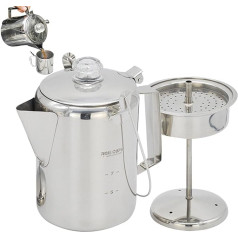 Fulenyi Percolator Coffee Pot, Percolator Coffee Machine, Stainless Steel Coffee Machine, Stove Percolators with 9 Cup Capacity for Camping, Outdoor Coffee Machine