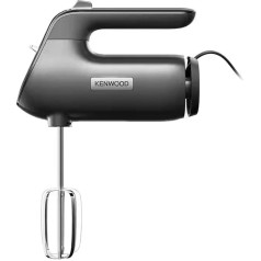 Kenwood QuickMix+ HMP50.000BK - Hand Mixer with Variable Speed and Pulse Function - Stainless Steel Beater Included - Mixer for Baking with Quiet Motor - 650 W - Black