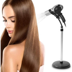 Ejoyous Hair Dryer Stand, Height Adjustable Hair Dryer Aid Stand, Rotatable Lazy Hair Dryer Holder with Base, Hands-Free Hair Dryer Stand, for Home, Hairdressing Salon, Dog, Cat, Grooming
