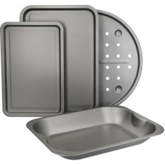 Kitchen Craft KCROASTSET4PC Stainless Steel Roasting Set