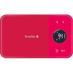 Terraillon NutriTab Kitchen Scale, Connectable to Smartphone/Tablet, Calculation of Energy Consumption, with Tare Function, Liquid Display, Timer, Bluetooth Smart, 5 kg, NutriTab, Cranberry Red