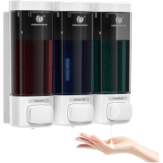 Single/Double/Triple 320 ml Liquid Soap Dispenser Wall Mounted for Bathroom Shower Gel Shampoo Lotion Container Bottle Transparent