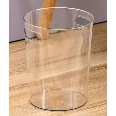 IPEA Clear Plastic Waste Paper Bin - 22 x 19 cm - Minimalist and Elegant Design - Waste Paper Bin for Office, Home, Bedroom - Trash Can for Desk, Table