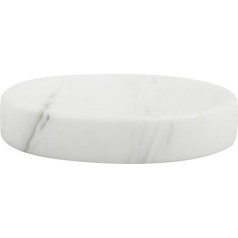 Spirella Sana Soap Dish Stone Look Decorative Bathroom Equipment Soap Dish Marble Dimensions: 12 x 12 x 2.3 cm - White