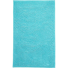 Brandsseller Modern Chenille Bath Mat Shower Mat Shaggy Style (50 x 80 cm, Aqua)