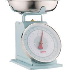 Typhoon Living Kitchen Weighing Scales with Stainless Steel Bowl, 15 x 26 x 22 cm, Blue