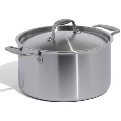 Made In Cookware - 7.57 Litre Stainless Steel Stock Pot with Lid - 5-Layer Stainless Steel Coating - Professional Cookware - Made in Italy - Induction Compatible