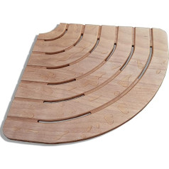 Castelmerlino 114 Corner Shower Tray Plywood Marine Okumè Side 61 cm for Shower Trays Side 80 cm