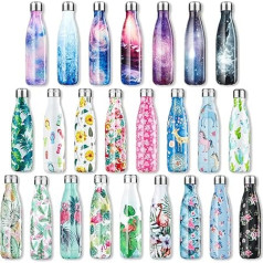 Lalafancy Stainless Steel Water Bottle Vacuum Water Bottle, Insulated Bottle Leak Proof for Sports, Running, Biking, Yoga, Hiking and Camping - 24 hrs. Cold and 12 Hours. Hot - 350 / 500 / 750 ml.