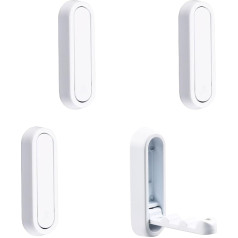 MOROBOR Elliptical Foldable Wall Hook Non-Slip Heavy Duty Foldable Coat Hook Zinc Alloy Wall Hanger for Hanging Coat Bags Backpack Towel 4 Pack (Matte White)