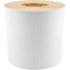 Giilayky Wooden Cover Round Tissue Roll Household Removable Mini Wooden Tissue Box