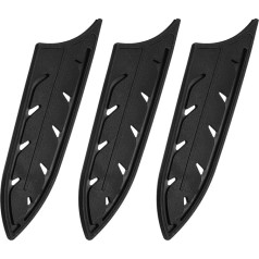 sourcing map Pack of 3 Knife Cover Covers for 6 Inch Ceramic Knives, Knife Guard for Blade, Universal Knife Sheath for Kitchen, Black