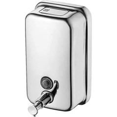 500 ml, 800 ml, 1000 ml Stainless Steel Manual Wall Mounted Soap Dispenser, Commercial Soap Dispenser for Bathroom, Kitchen, Marketplace, Hotel, Restauran (800 ml - 29 oz)