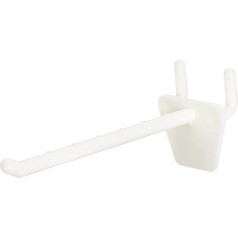 sourcing map Stecktafelhaken aus Kunststoff, 10,2 cm, passend für 1/4 Zoll Löcher, Stecktafeln für Laden, Garage, Büro, 50 Stück