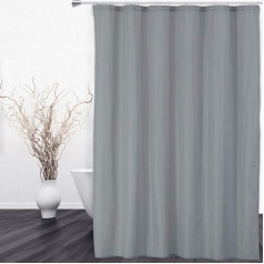 Hotel Quality 100% Waterproof Shower Curtain or Liner with Magnets for Bathroom, Grey, 72 x 72 Inches