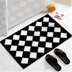 AIBIIN Bath Mat 50 x 80 cm Non-Slip Water Absorbent Extra Soft Microfiber Water Absorbent Floor Mats for Bathroom Bathtub Toilet Living Room Door Mats
