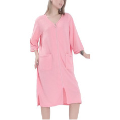 Maeau Unisex Bathrobe for Couples Women Men Cotton House Robe Terry Towelling Dressing Gown Lightweight Bathrobe Spa Hotel Sleepwear