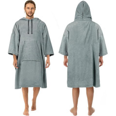 Zingtto Surf Poncho Wrap Robe 3/4 Sleeve Extra Large Thick Hooded Pullover Towel for Men Women Beach Swimming 43