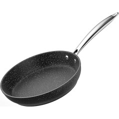 Hawthyhome Non-Stick Frying Pan 20 cm Suitable for Induction Cookers Suitable for All Types of Cookers, Coated Granite Pan with Stainless Steel Handle, Oven-Safe, Dishwasher Safe, Induction Pan