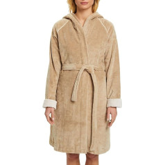 ESPRIT Hooded Terry Bathrobe, mocha