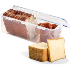 Lock & Lock Classic Bread Box Rectangular Food Container with Divider, 5.0L (375 x 150 x 130 mm)