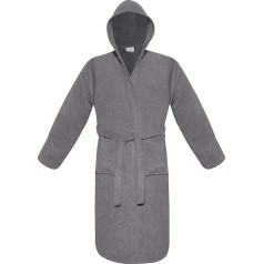 A&B Traders 100% Soft Cotton Terry Towelling Hooded Bathrobe