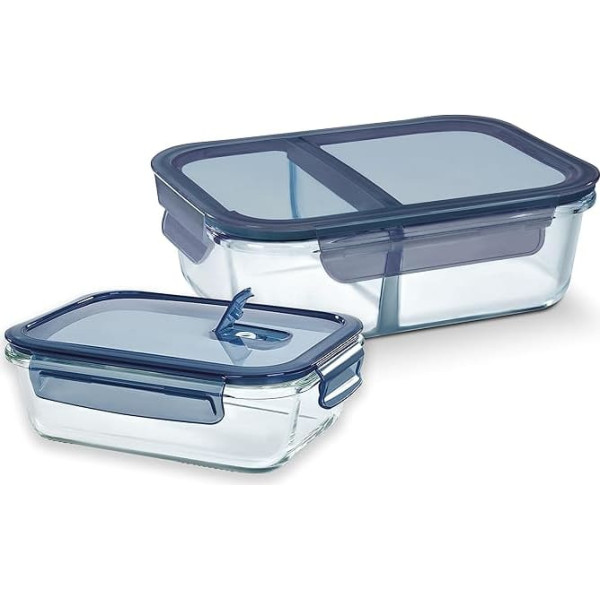 Barazzoni Spa Pack of 2 Containers Ml 930 640 Borosilicate Glass
