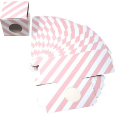 fiXte 12 x Cupcake Boxes with Clear Window Mini Cake Gift Boxes Single Cake Box Carrier Bakery Pastry Pink Blue