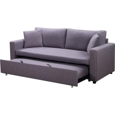 Menzzo Saphir 3 Seater Sofa with Fabric Cover Light Grey