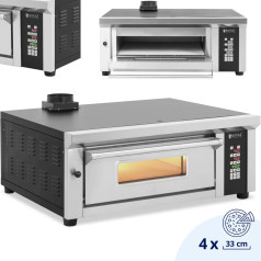 Elektriskā picu krāsns ar šamotu 4 picām, diametrs 33 cm 230 V 4200 W
