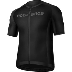 Rockbros Velo krekls ar īsām piedurknēm un svītrām M - melns