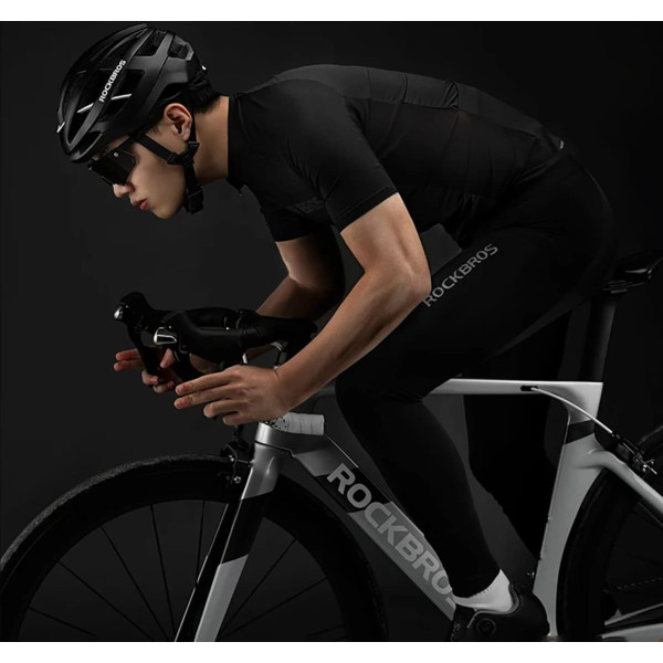 Rockbros Velo krekls ar īsām piedurknēm un svītrām M - melns