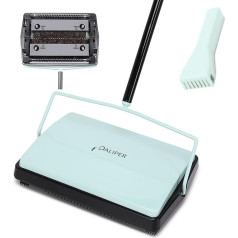 DALIPER Carpet Broom (Non-Electric) with Horsehair Roller, Electrostatic Floor Brush, Manual Pushed for Cleaning Pet Hair, Loose Dirt and Lint on Carpets