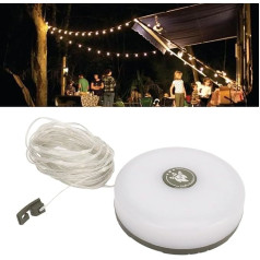 LED String Lights, 10M Adjustable Rechargeable Hanging String Lights with 5 Modes, Emergency Tent Light, Durable and Waterproof, for Camping, Garden, Christmas