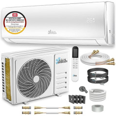 Kältebringer Split Air Conditioning Quick Connect - 12000 BTU - Inverter Air Conditioner with Heating Function, WiFi and App - up to 55 m² - Very Quiet - Complete Set, 5 m Copper Cable, Refrigerant