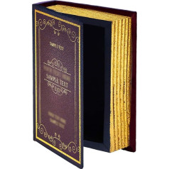 JINGYOU 1 Piece False Book Box Vintage Storage Book Jewellery Storage Packaging Study Book Ornaments Wood Antique Classic Decorative False Book for Students Office Home Decor